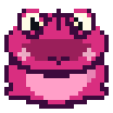 Pixel-art poison dart frog sprite